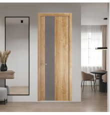 19 NE.O Дуб Карамель вставка Монохром холодный серый кромка Никель ProfilDoors Orange