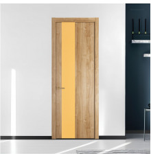 19 NE.O Дуб Карамель вставка Монохром кремовый кромка Золото ProfilDoors Orange