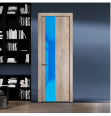 19 NE.O Дуб Сонома вставка Голубой лак кромка Серая ночь ProfilDoors Orange