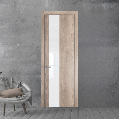 19 NE.O Дуб Сонома вставка Классик лак кромка Серебро ProfilDoors Orange