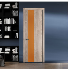 19 NE.O Дуб Сонома вставка Монохром медный кромка Серая ночь ProfilDoors Orange