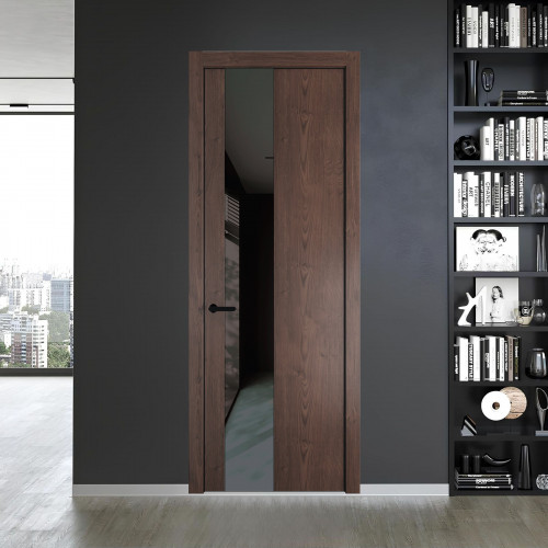 19 NE.O Дуб Тобакко вставка Графит лак кромка Черный ProfilDoors Orange