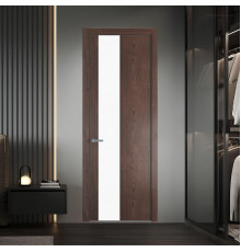 19 NE.O Дуб Тобакко вставка Монохром белый кромка Серебро ProfilDoors Orange