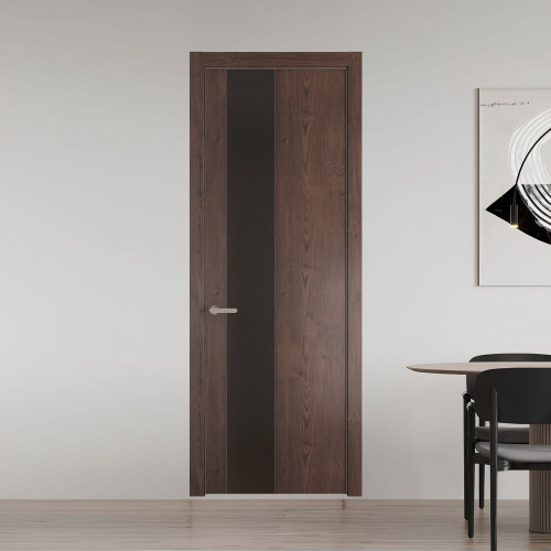 19 NE.O Дуб Тобакко вставка Монохром графит кромка Никель ProfilDoors Orange