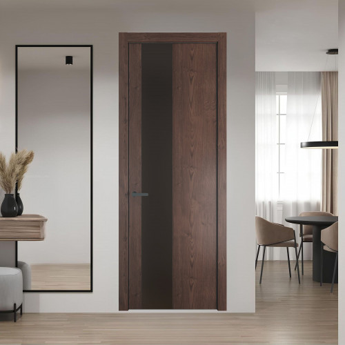 19 NE.O Дуб Тобакко вставка Монохром графит кромка Серая ночь ProfilDoors Orange