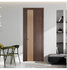 19 NE.O Дуб Тобакко вставка Монохром серебристая бронза кромка Серая ночь ProfilDoors Orange