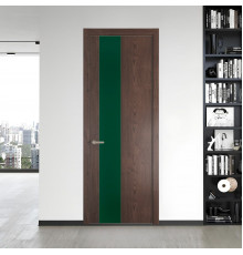 19 NE.O Дуб Тобакко вставка Монохром зеленый лес кромка Никель ProfilDoors Orange