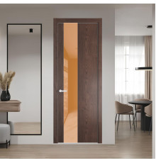 19 NE.O Дуб Тобакко вставка Светло-коричневый лак кромка Вайт ProfilDoors Orange