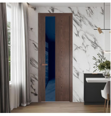 19 NE.O Дуб Тобакко вставка Темно-синий лак кромка Медь ProfilDoors Orange