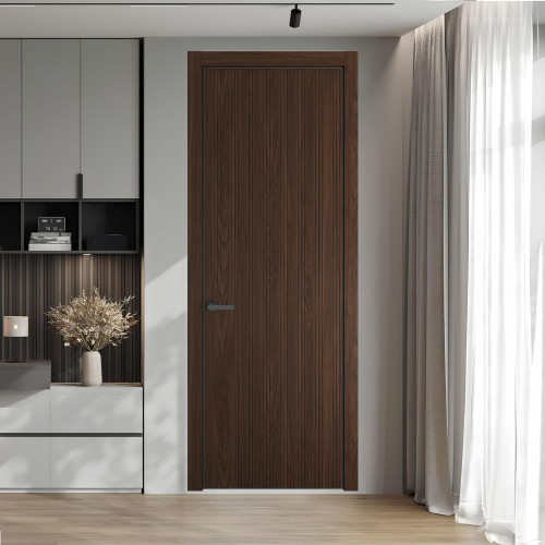 49 NE.O Орех Шоколад вставка Глухая кромка Серая ночь ProfilDoors Orange