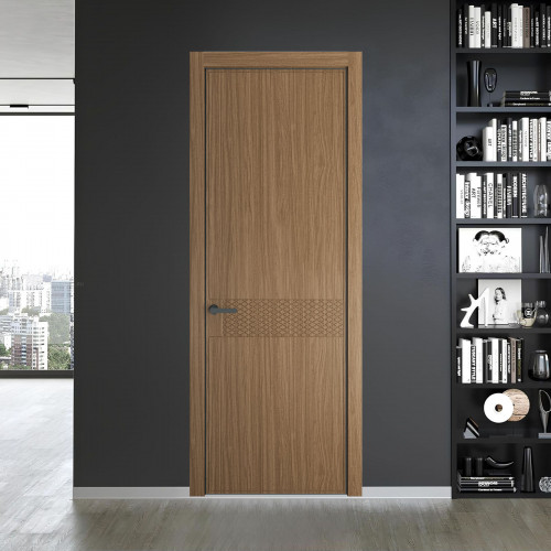 52 NE.O Дуб Мокко вставка Глухая кромка Серая ночь ProfilDoors Orange