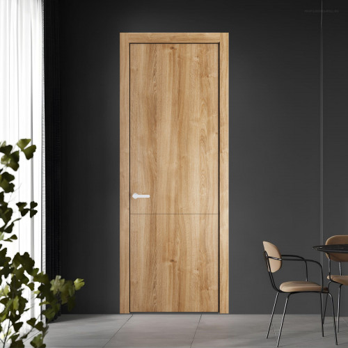 14 NE.O Дуб Карамель молдинг Черный муар кромка Черный муар ProfilDoors Orange