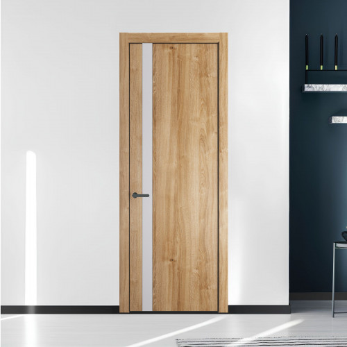 18 NE.O Дуб Карамель вставка Дарк Вайт кромка Серая ночь ProfilDoors Orange