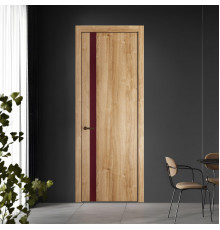 18 NE.O Дуб Карамель вставка Монохром бордовый кромка Деорэ ProfilDoors Orange