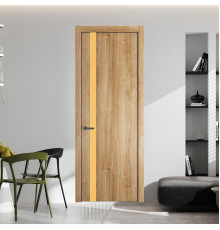 18 NE.O Дуб Карамель вставка Монохром кремовый кромка Серая ночь ProfilDoors Orange