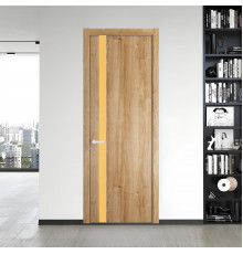 18 NE.O Дуб Карамель вставка Монохром кремовый кромка Вайт ProfilDoors Orange