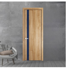 18 NE.O Дуб Карамель вставка Монохром темно-синий кромка Черный муар ProfilDoors Orange