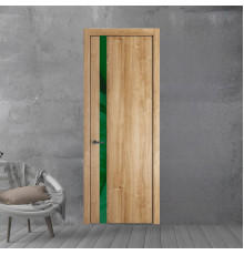 18 NE.O Дуб Карамель вставка Желтый лак кромка Серая ночь ProfilDoors Orange