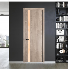 18 NE.O Дуб Сонома вставка Бежевый лак кромка Черный ProfilDoors Orange