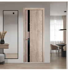 18 NE.O Дуб Сонома вставка Черный лак кромка Медь ProfilDoors Orange