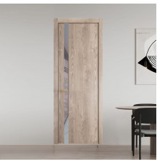 18 NE.O Дуб Сонома вставка Холодный серый лак кромка Золото ProfilDoors Orange