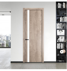 18 NE.O Дуб Сонома вставка Монохром белый кромка Черный ProfilDoors Orange