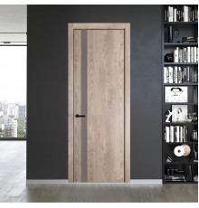 18 NE.O Дуб Сонома вставка Монохром холодный серый кромка Черный ProfilDoors Orange