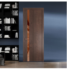 18 NE.O Дуб Тобакко вставка Коричневая нуга лак кромка Медь ProfilDoors Orange