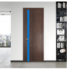 18 NE.O Дуб Тобакко вставка Монохром голубой кромка Золото ProfilDoors Orange