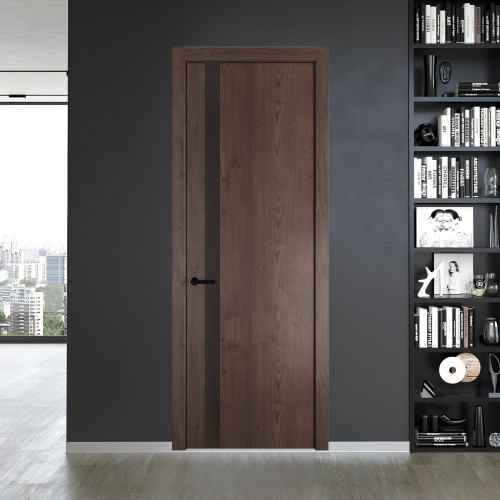 18 NE.O Дуб Тобакко вставка Монохром графит кромка Черный ProfilDoors Orange