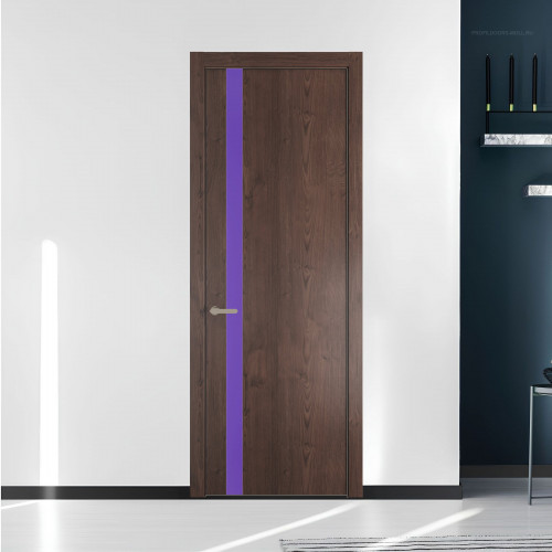 18 NE.O Дуб Тобакко вставка Монохром лаванда кромка Никель ProfilDoors Orange