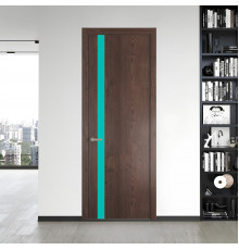 18 NE.O Дуб Тобакко вставка Монохром мята кромка Никель ProfilDoors Orange