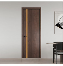 18 NE.O Дуб Тобакко вставка Монохром светло-коричневый кромка Черный ProfilDoors Orange