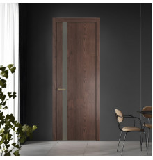 18 NE.O Дуб Тобакко вставка Монохром теплый серый кромка Шампань ProfilDoors Orange
