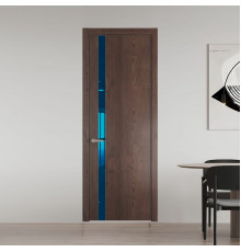 18 NE.O Дуб Тобакко вставка Зеркало синее кромка Никель ProfilDoors Orange