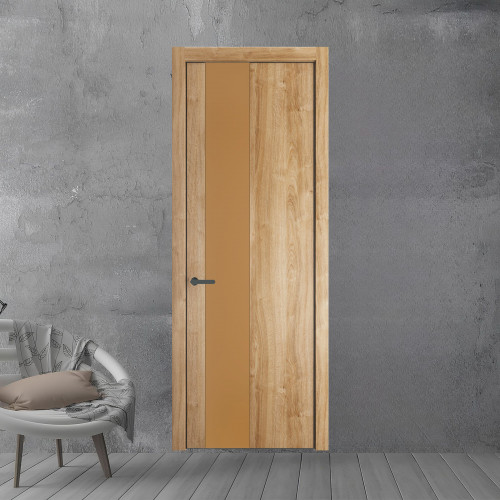 19 NE.O Дуб Карамель вставка Монохром светло-коричневый кромка Серая ночь ProfilDoors Orange