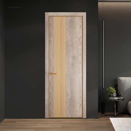 19 NE.O Дуб Сонома вставка Дуб Натуральный кромка Бронза ProfilDoors Orange