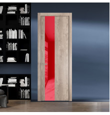 19 NE.O Дуб Сонома вставка Красный лак кромка Никель ProfilDoors Orange
