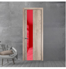 19 NE.O Дуб Сонома вставка Красный лак кромка Серая ночь ProfilDoors Orange