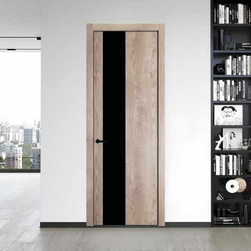 19 NE.O Дуб Сонома вставка Монохром черный кромка Черный ProfilDoors Orange