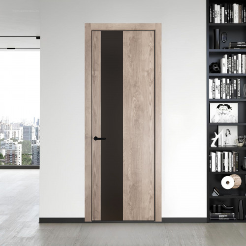 19 NE.O Дуб Сонома вставка Монохром графит кромка Черный ProfilDoors Orange