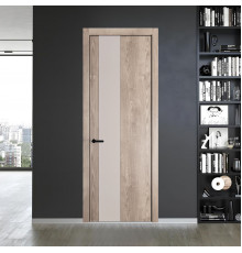 19 NE.O Дуб Сонома вставка Монохром светло-серый кромка Черный ProfilDoors Orange