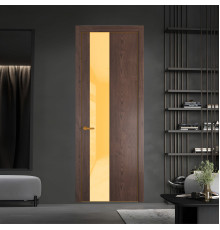 19 NE.O Дуб Тобакко вставка Кремовый лак кромка Бронза ProfilDoors Orange