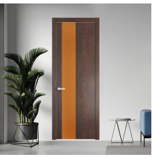 19 NE.O Дуб Тобакко вставка Монохром медный кромка Вайт ProfilDoors Orange