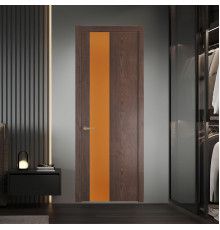 19 NE.O Дуб Тобакко вставка Монохром медный кромка Золото ProfilDoors Orange