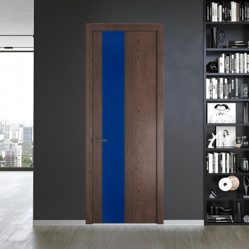 19 NE.O Дуб Тобакко вставка Монохром синий кромка Серая ночь ProfilDoors Orange