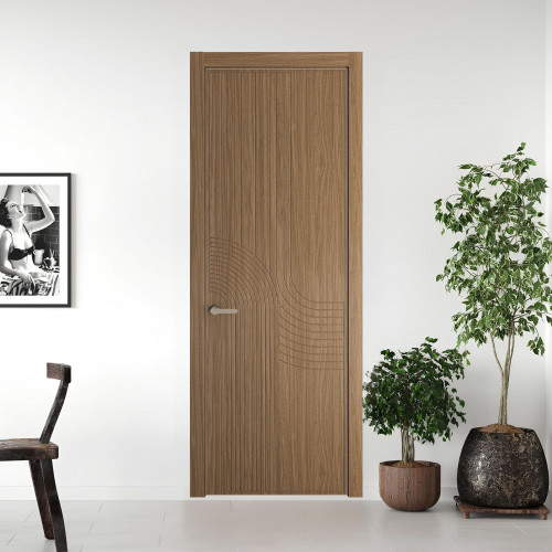55 NE.O Дуб Мокко вставка Глухая кромка Никель ProfilDoors Orange