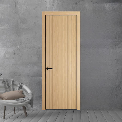 60 NE.O Дуб Натуральный вставка Глухая кромка Черный ProfilDoors Orange