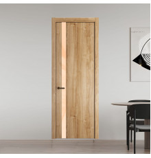 18 NE.O Дуб Карамель вставка Бежевый лак кромка Деорэ ProfilDoors Orange