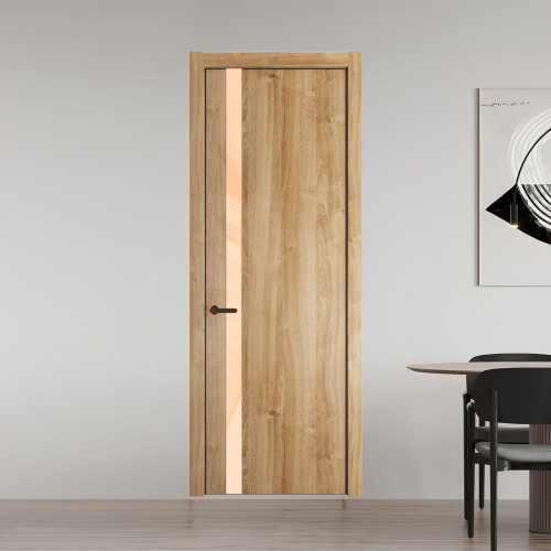 18 NE.O Дуб Карамель вставка Бежевый лак кромка Деорэ ProfilDoors Orange